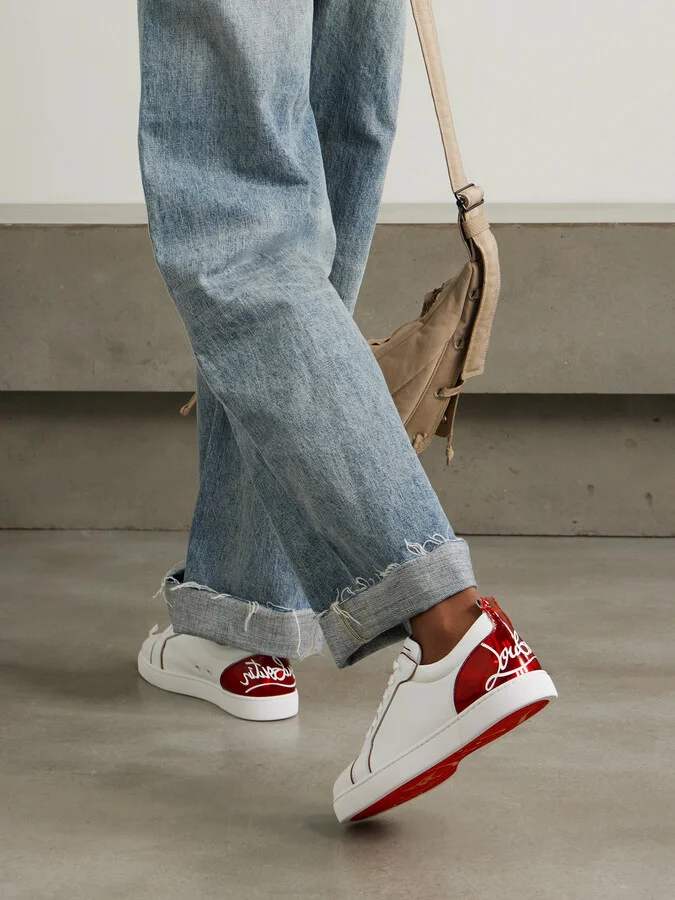 Christian Louboutin - Fun Vieira Printed Leather Sneakers - White - Image 5