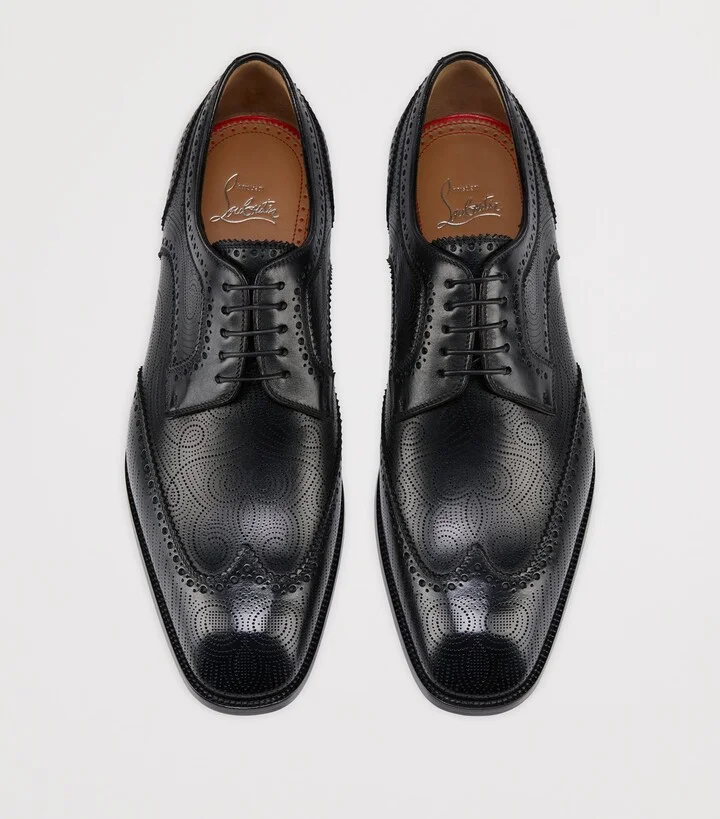 Christian Louboutin Grave Calf Leather Derby Shoes - Image 3