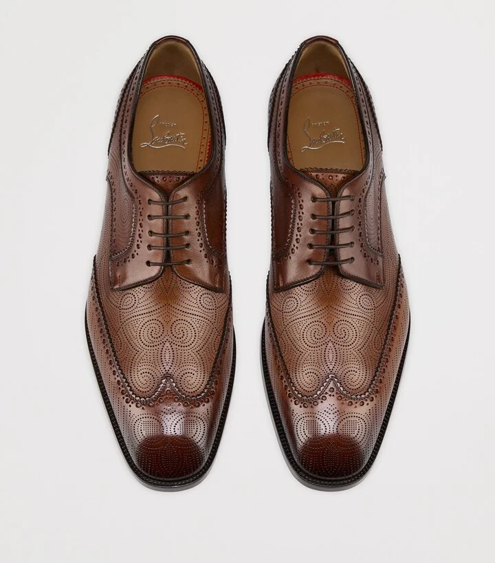 Christian Louboutin Grave Calf Leather Derby Shoes - Image 3
