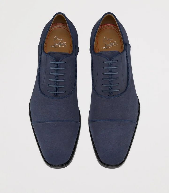 Christian Louboutin Greggory Nubuck Leather Oxford Shoes - Image 4