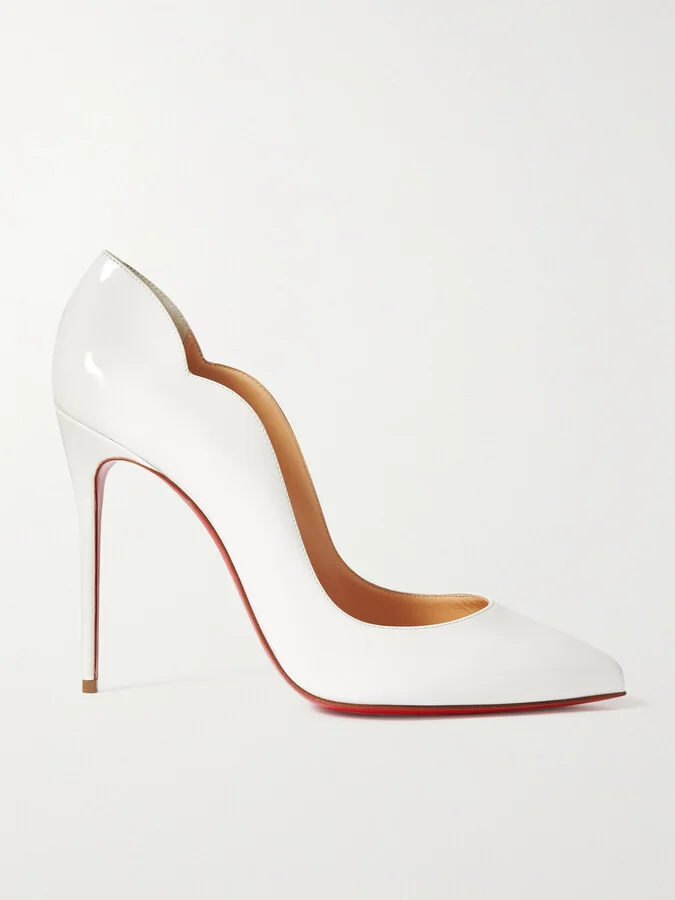 Christian Louboutin - Hot Chick 100 Patent-leather Pumps - White