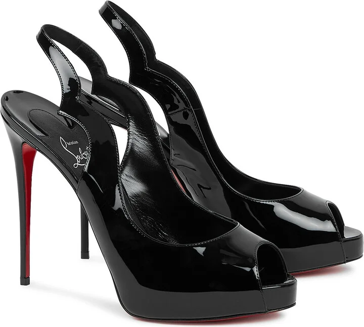 Christian Louboutin Hot Chick 120 Leather Slingback Pumps - Image 2