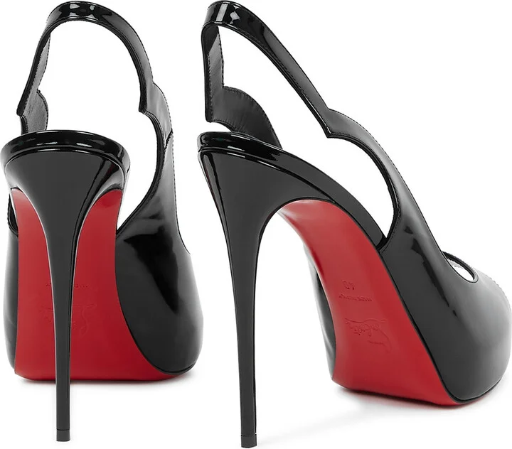 Christian Louboutin Hot Chick 120 Leather Slingback Pumps - Image 3