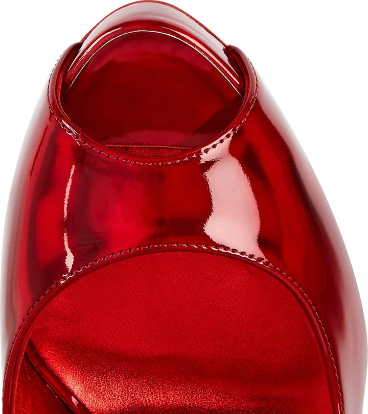 Christian Louboutin Hot Chick 120 Leather Slingback Pumps - Image 8