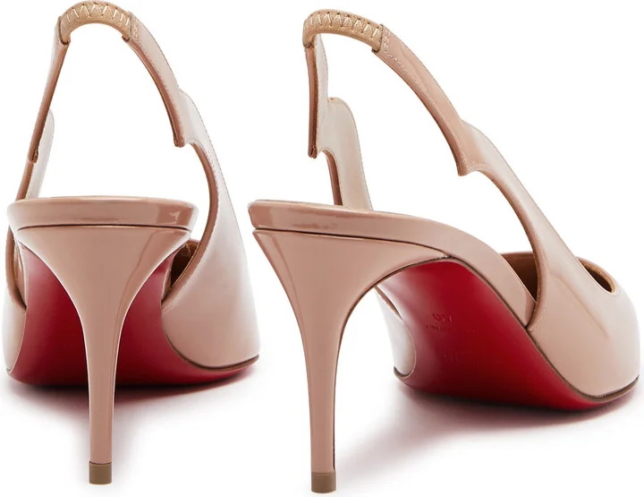 Christian Louboutin Hot Chick 70 Patent Leather Slingback Pumps - Image 3