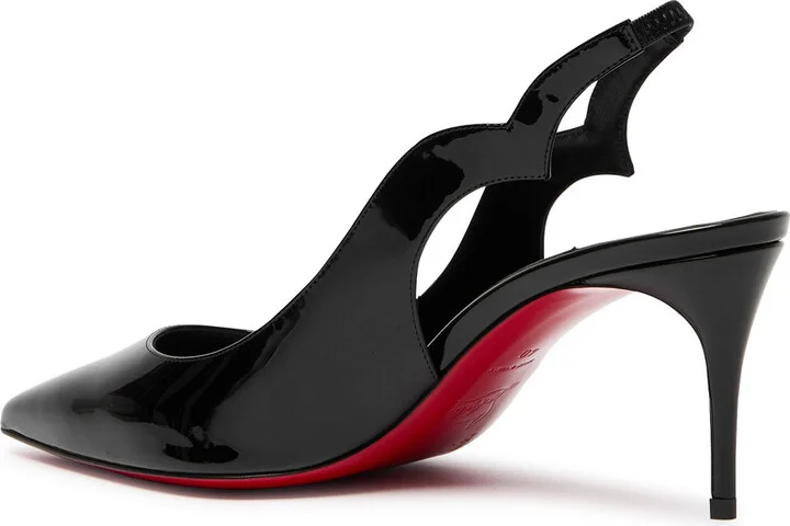 Christian Louboutin Hot Chick 70 Patent Leather Slingback Pumps - Image 6