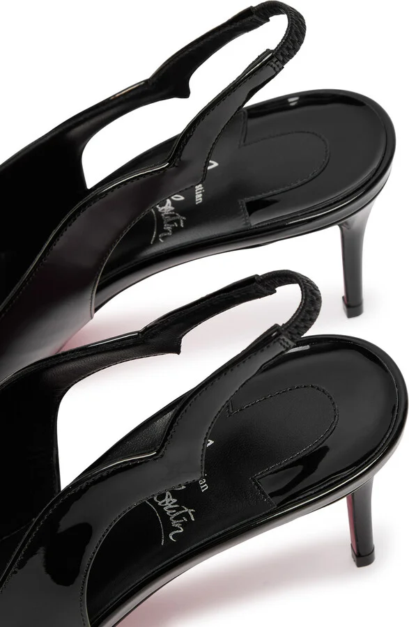 Christian Louboutin Hot Chick 70 Patent Leather Slingback Pumps - Image 8