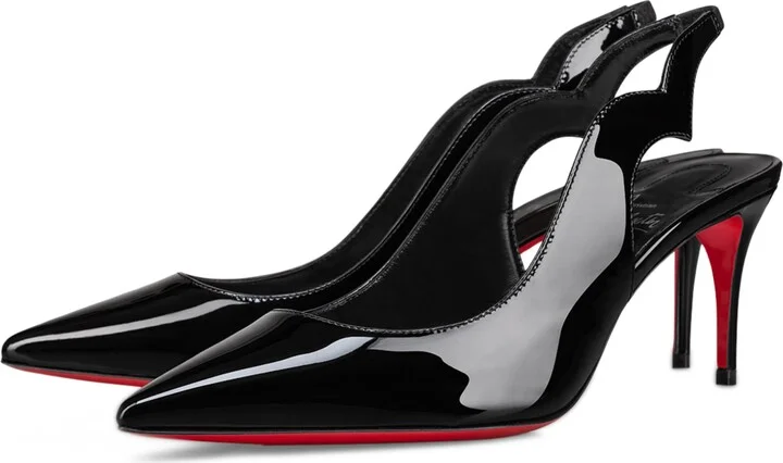 Christian Louboutin Hot Chick Patent Leather Slingback Pumps 70 - Image 6