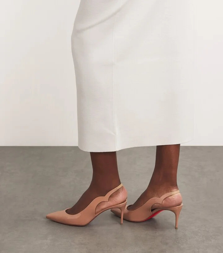 Christian Louboutin Hot Chick Patent Leather Slingback Pumps 70 - Image 2