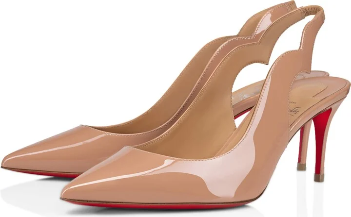 Christian Louboutin Hot Chick Patent Leather Slingback Pumps 70 - Image 6