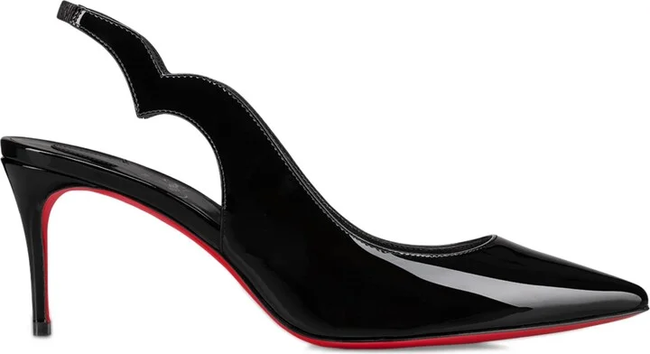 Christian Louboutin Hot Chick Patent Leather Slingback Pumps 70
