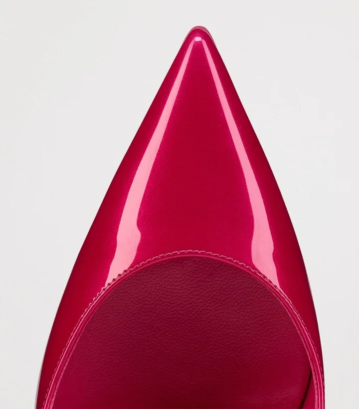 Christian Louboutin Hot Chick Sling Patent Leather Slingback Pumps 100 - Image 4