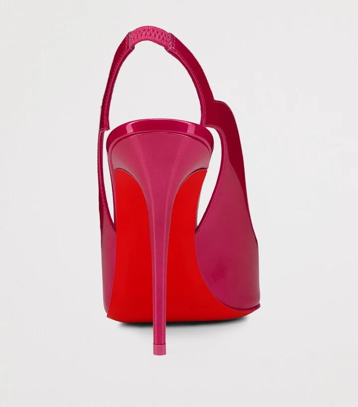 Christian Louboutin Hot Chick Sling Patent Leather Slingback Pumps 100 - Image 5