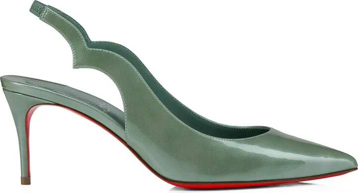 Christian Louboutin Hot Chick Sling Patent Leather Slingback Pumps 70