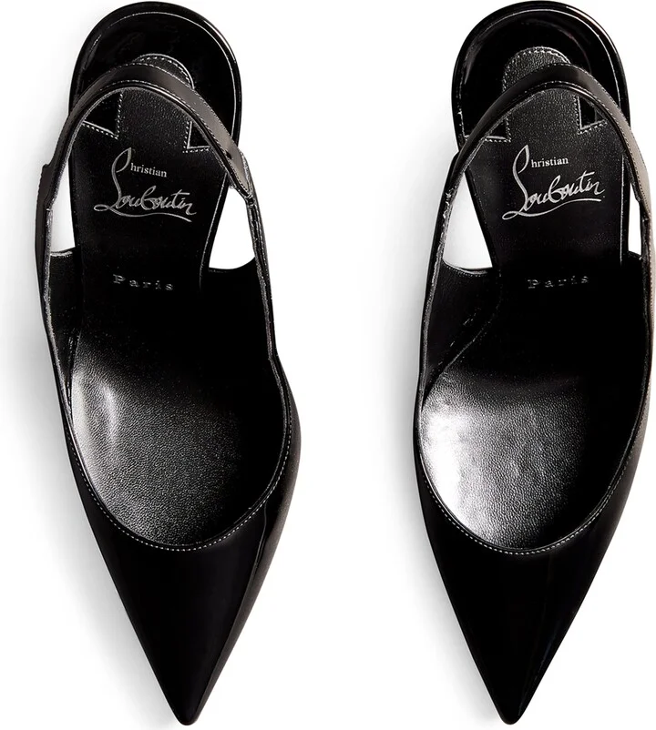 Christian Louboutin Hot Chick Sling Patent Slingback Pumps 100 - Image 5