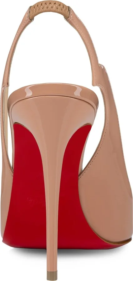 Christian Louboutin Hot Chick Sling Patent Slingback Pumps 100 - Image 3
