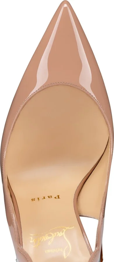 Christian Louboutin Hot Chick Sling Patent Slingback Pumps 100 - Image 5