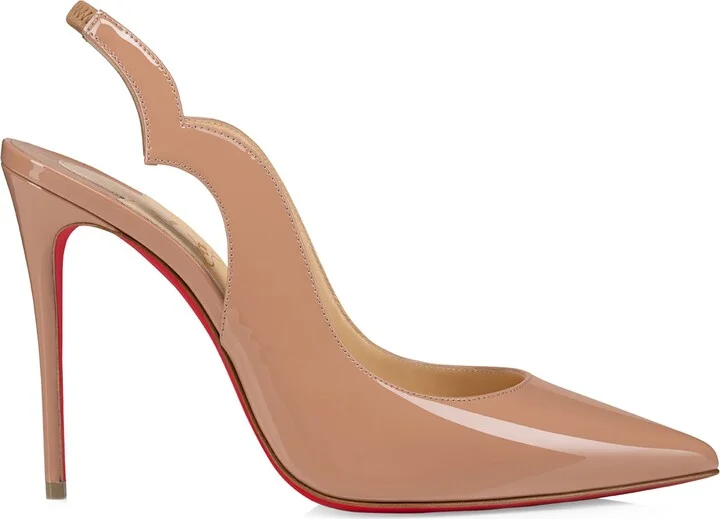 Christian Louboutin Hot Chick Sling Patent Slingback Pumps 100