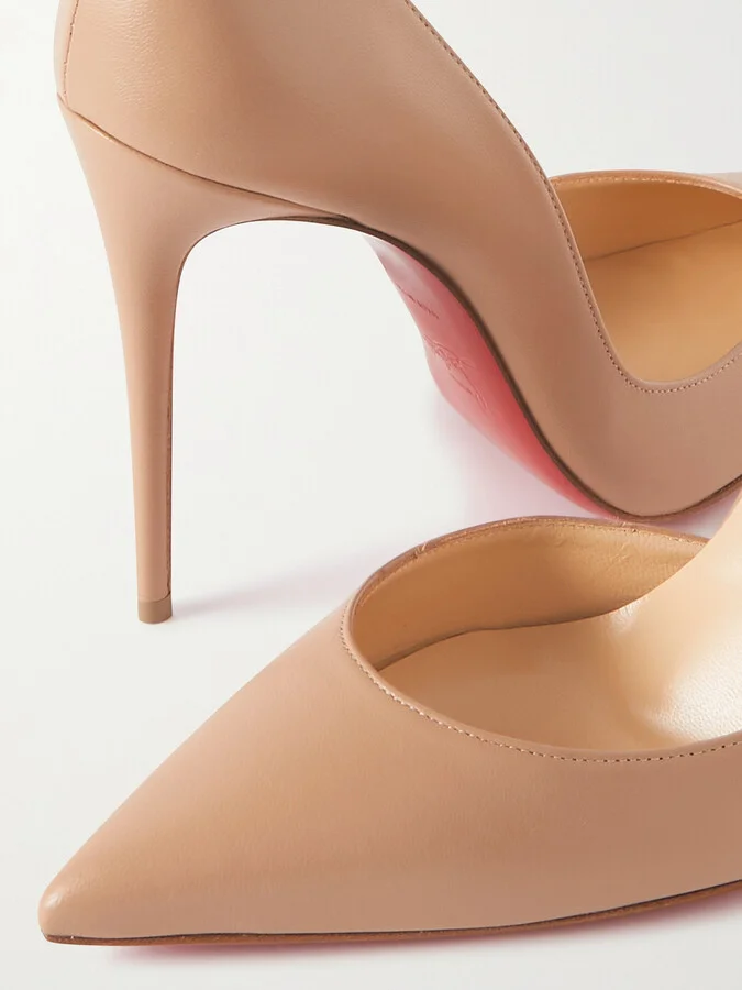 Christian Louboutin - Iriza 100 Leather Pumps - Neutrals - Image 4