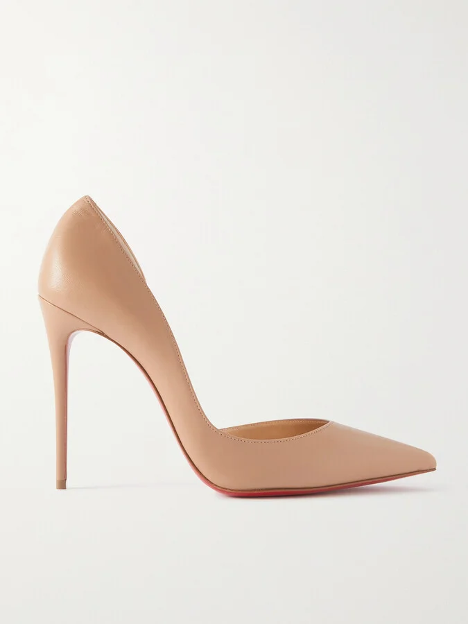 Christian Louboutin - Iriza 100 Leather Pumps - Neutrals