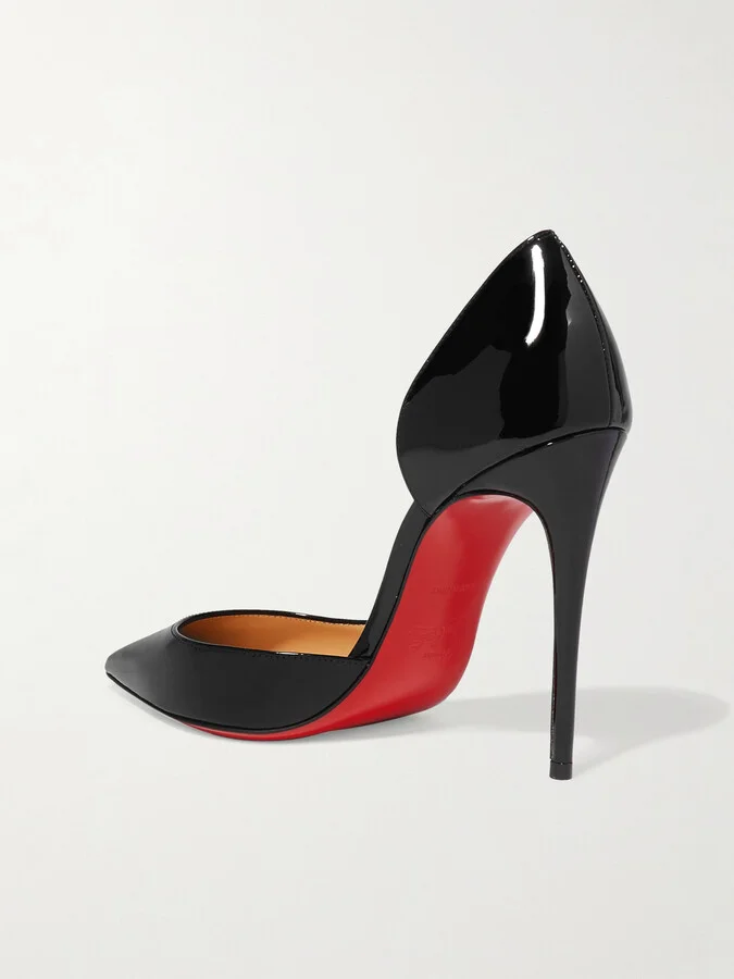Christian Louboutin - Iriza 100 Patent-leather Pumps - Black - Image 3
