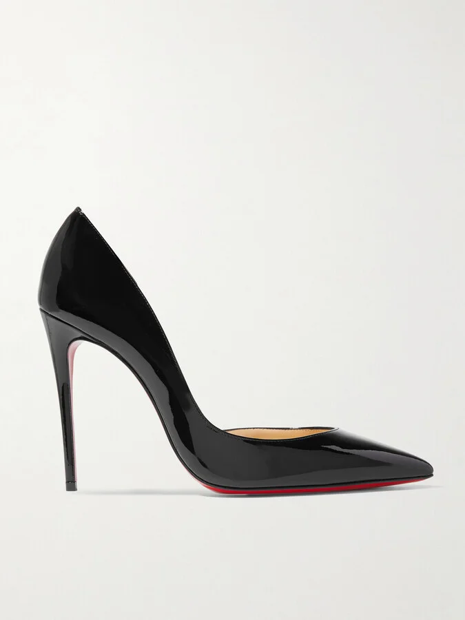Christian Louboutin - Iriza 100 Patent-leather Pumps - Black