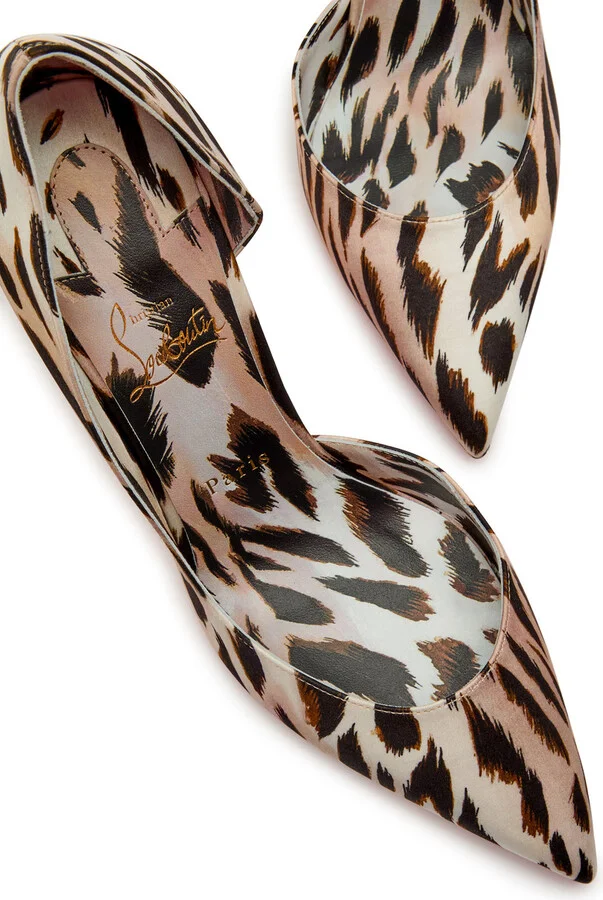 Christian Louboutin Iriza 85 Cheetah-print Satin Pumps - Image 3