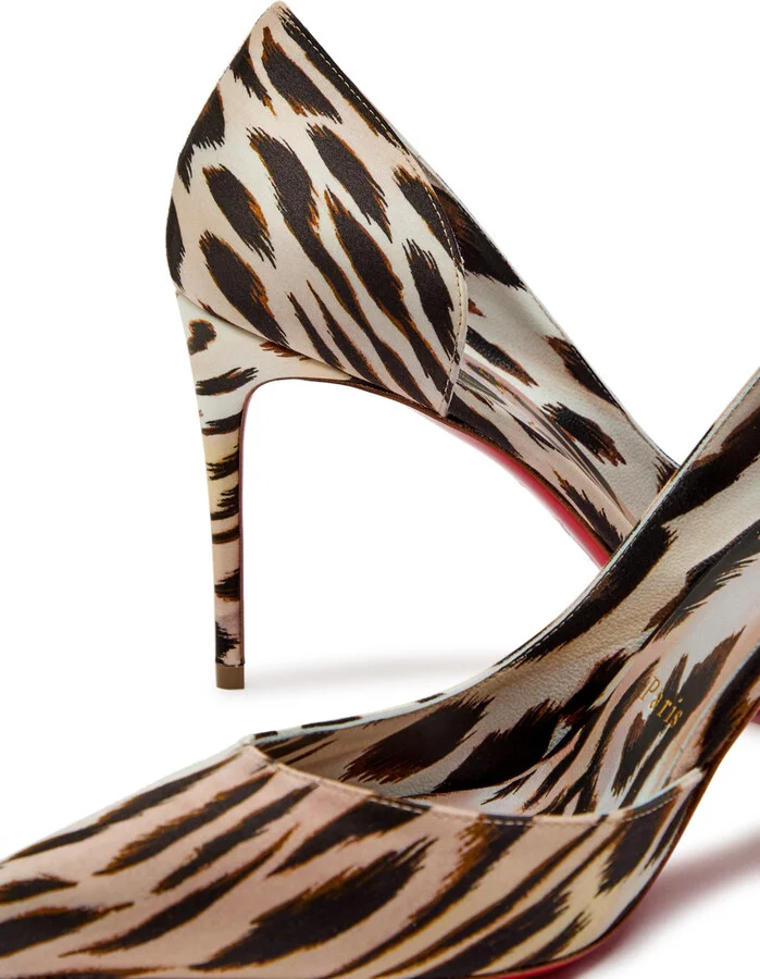 Christian Louboutin Iriza 85 Cheetah-print Satin Pumps - Image 4