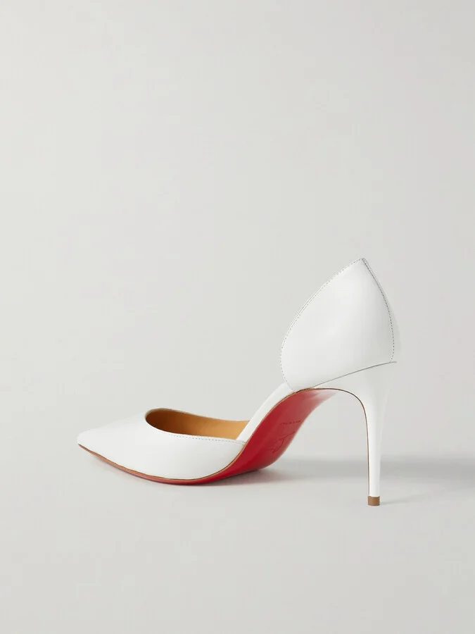 Christian Louboutin - Iriza 85 Leather Pumps - White - Image 3