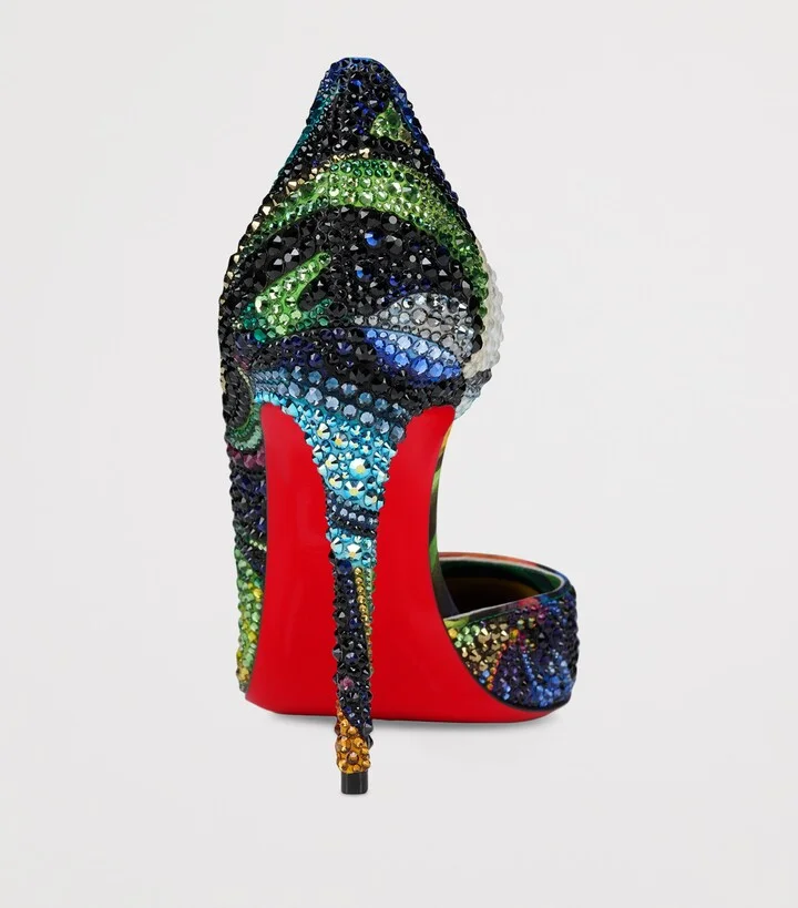 Christian Louboutin Iriza Floral Strass Pumps 100 - Image 6