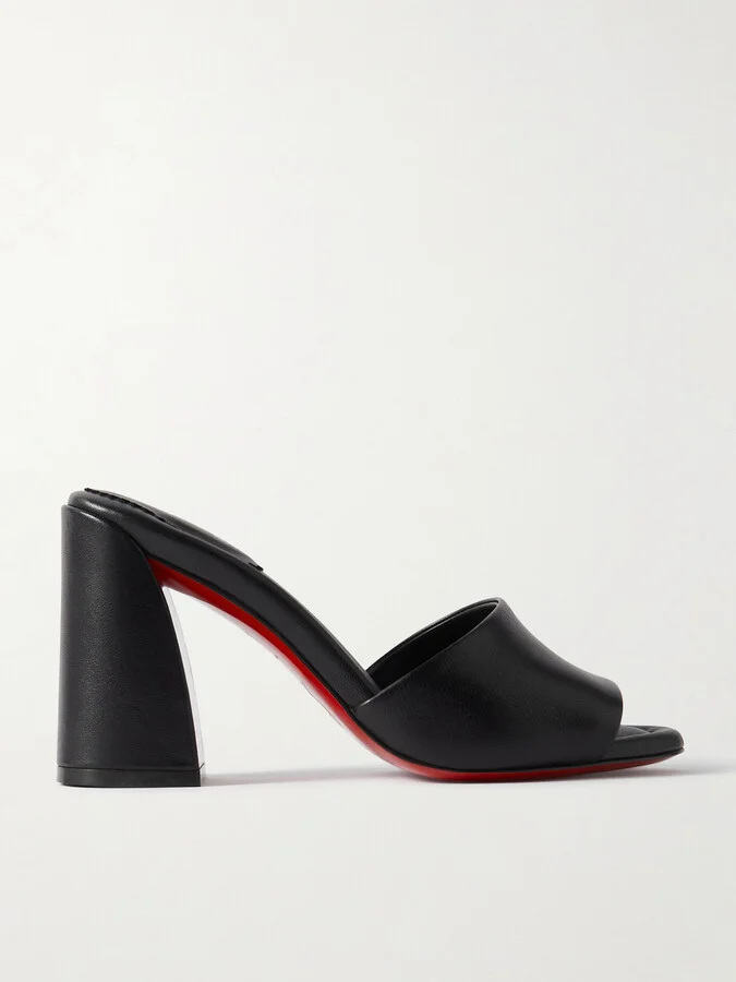 Christian Louboutin - Jane 85 Leather Mules - Black