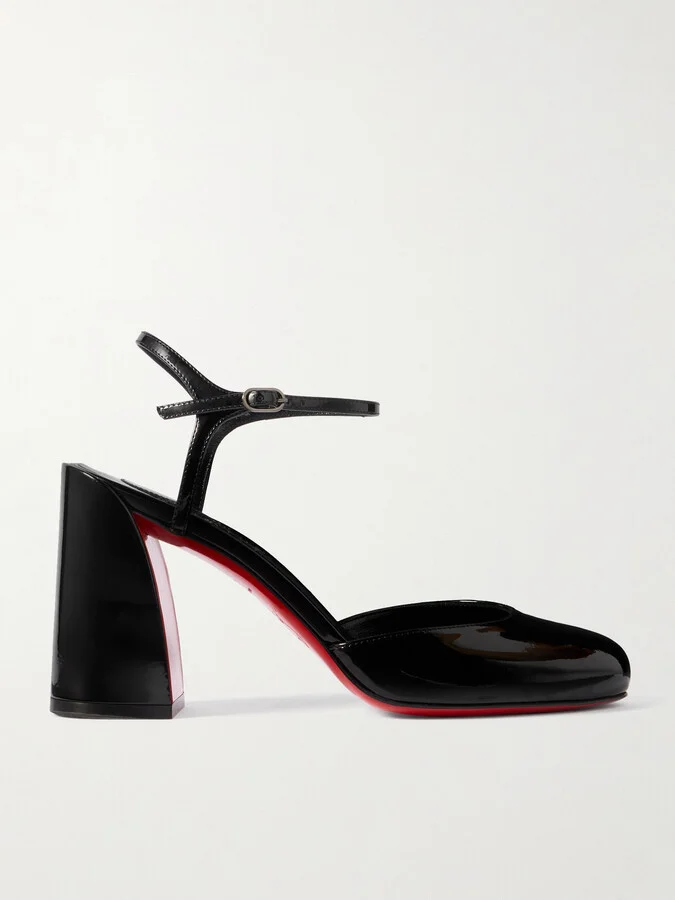 Christian Louboutin - Jane 85 Patent-leather Pumps - Black