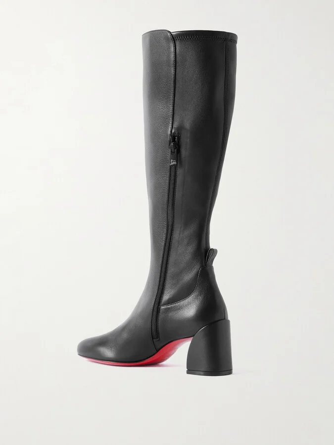 Christian Louboutin - Jane Botta 55 Leather Knee Boots - Black - Image 3