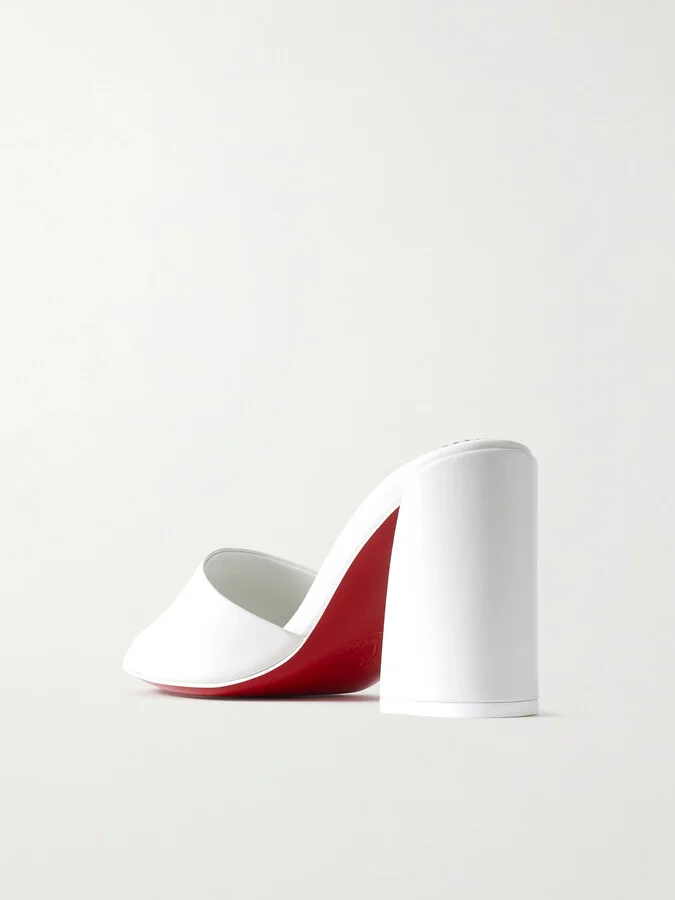 Christian Louboutin - Jane Leather Mules - White - Image 3