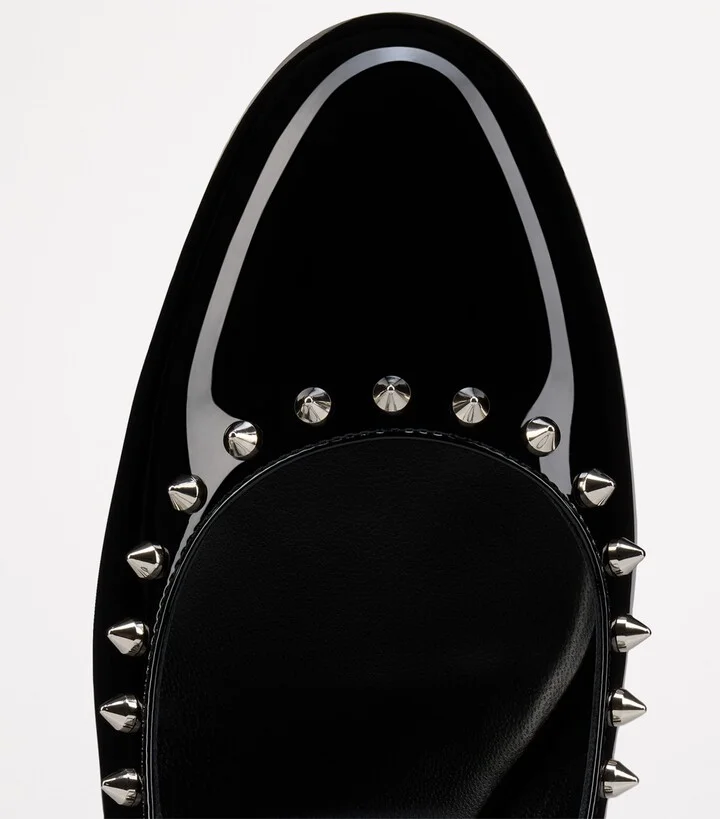 Christian Louboutin Jani Spikes Patent Leather Slingback Pumps 55 - Image 4