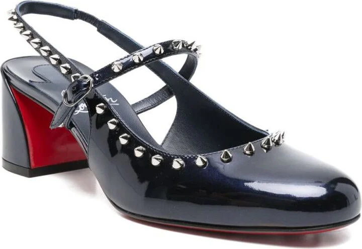 Christian Louboutin Janispikes Leather Pumps - Image 3