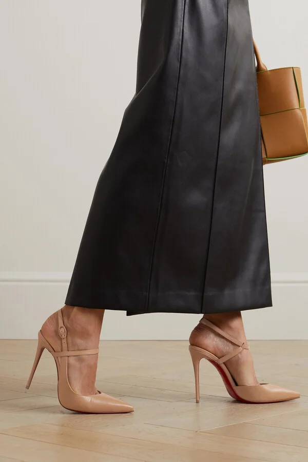 Christian Louboutin - Jenlove 100 Leather Slingback Pumps - Pink - Image 2