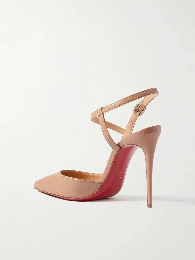 Christian Louboutin - Jenlove 100 Leather Slingback Pumps - Pink - Image 3