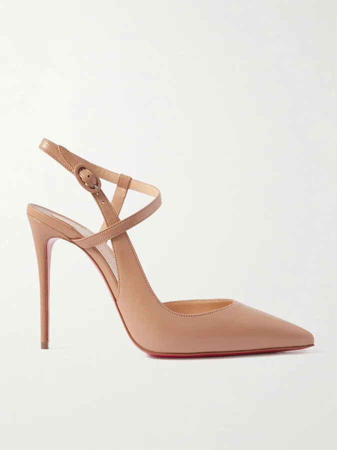 Christian Louboutin - Jenlove 100 Leather Slingback Pumps - Pink