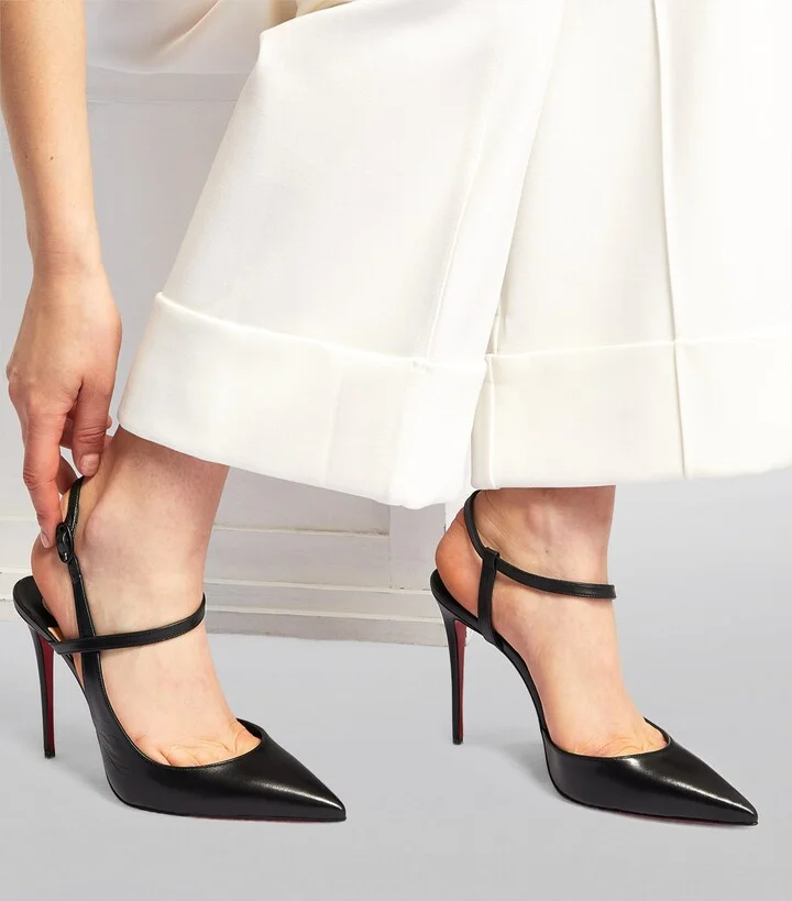 Christian Louboutin Jenlove Leather Pumps 100 - Image 2