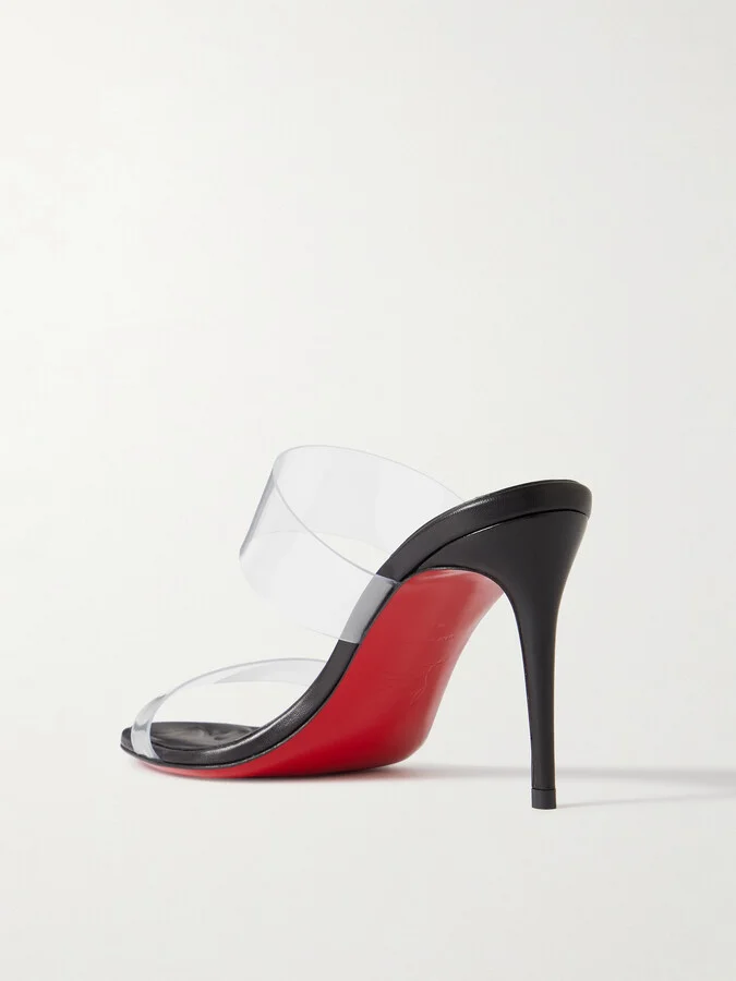 Christian Louboutin - Just Loubi 85 Pvc Mules - Black - Image 3