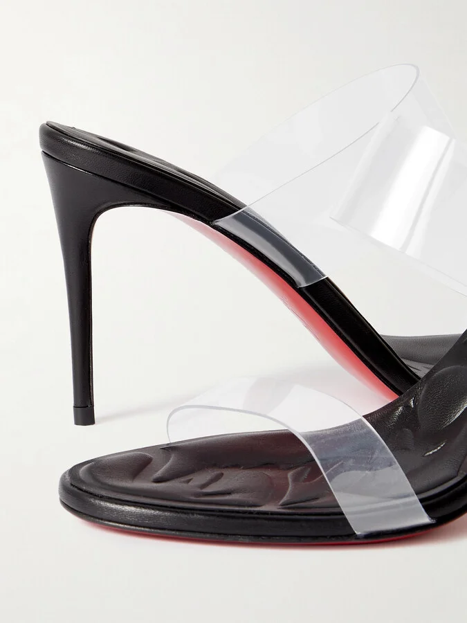 Christian Louboutin - Just Loubi 85 Pvc Mules - Black - Image 4
