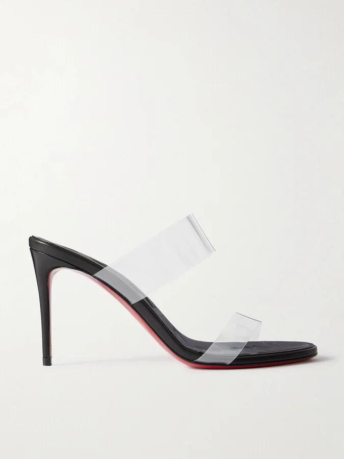 Christian Louboutin - Just Loubi 85 Pvc Mules - Black