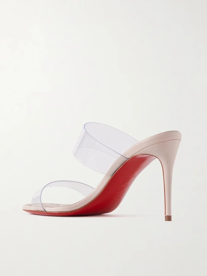 Christian Louboutin - Just Loubi 85 Pvc Mules - Off-white - Image 3