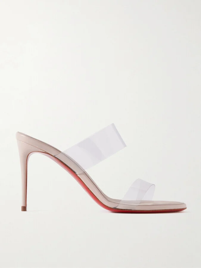 Christian Louboutin - Just Loubi 85 Pvc Mules - Off-white