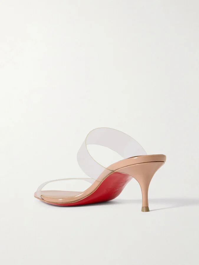 Christian Louboutin - Just Nothing 55 Pvc Mules - Neutrals - Image 3