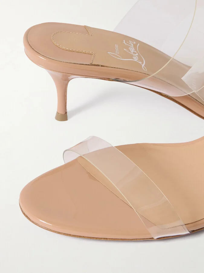 Christian Louboutin - Just Nothing 55 Pvc Mules - Neutrals - Image 4