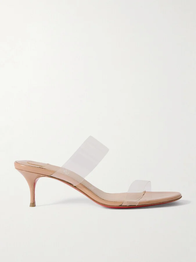 Christian Louboutin - Just Nothing 55 Pvc Mules - Neutrals