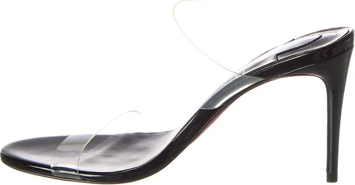 Christian Louboutin Just Nothing 85 Vinyl & Leather Sandal - Image 2