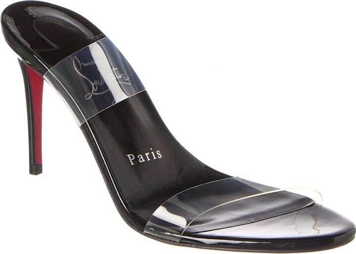 Christian Louboutin Just Nothing 85 Vinyl & Leather Sandal